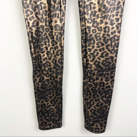 SPANX | Faux Leather Leopard Animal Print Leggings Women’s Size Small - Picture 7 of 12